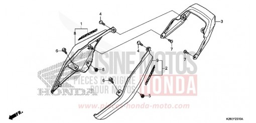 CAPOT ARRIERE MSX125G de 2016
